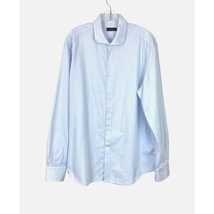 Luciano Bardelli Men's Button Up Shirt Size 43 17 Blue